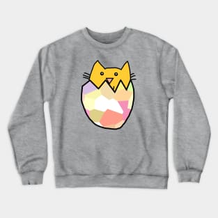 Kitty Cat Hatching from Easter Egg Crewneck Sweatshirt